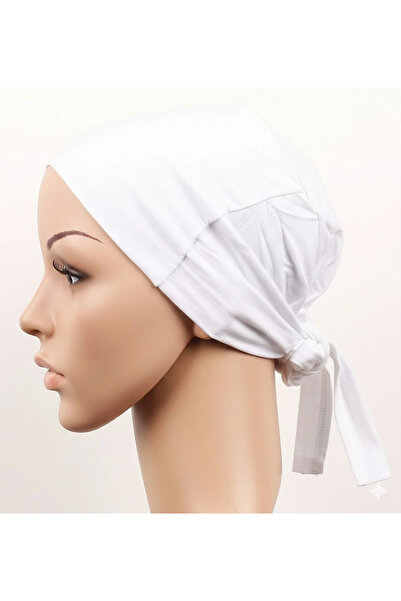 shopwave بونيه طبي للممرضات والطهاة، بونيه مستشفى بدون خياطة - باندانا أبيض