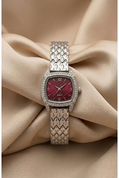 Lorvetti Milano Women's Steel Watch Silver Color Claret Red Dial Stylish |   ...