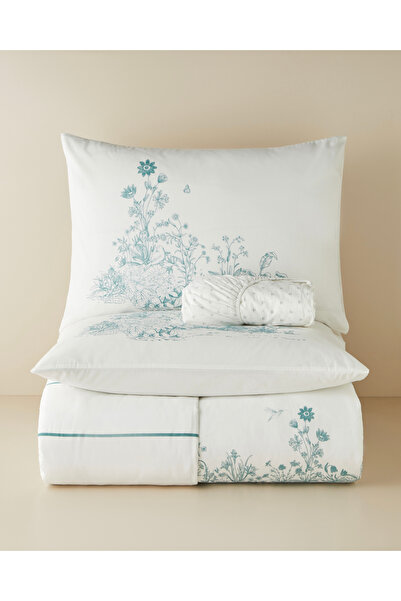 English Home Jouyline Pamuklu Tek Kişilik Nevresim Takımı 160x220 cm Yeşil