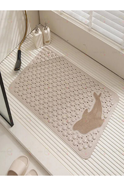 MAİN SHOP Massage Suction Cup Bath Mat & Non-Slip Floor Shower Mat Fish Patte...