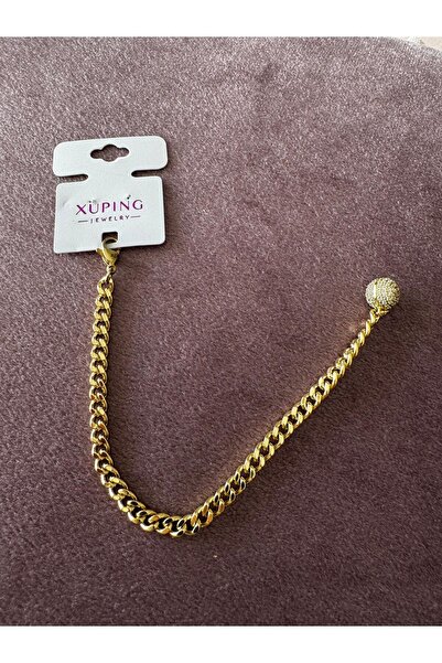XUPING JEWELRY NK BİJUTERİ Zirkon Taşlı Top Uçlu XP Damgalı 18 cm Zincir Bile...