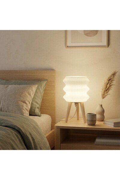 OEM Aurora Table Lamp, Textured Organic Design, Biodegradable Material, 4m Te...