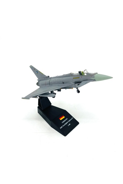ITSOLD Eurofighter Typhoon F.2 Fighter Jet 1:100 Die-Cast Model - 17X17 cm German Air Force