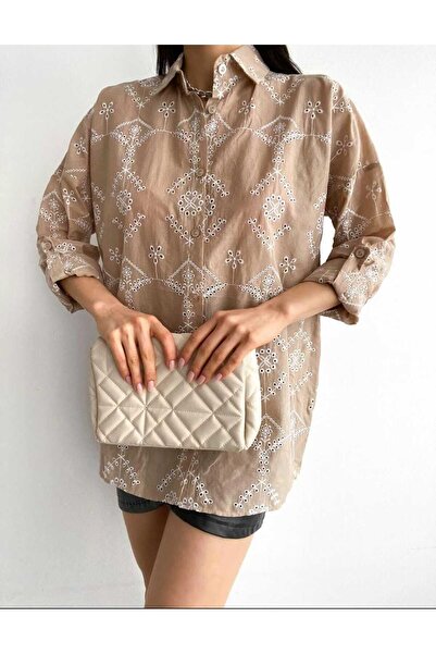 Burcia Fisto Detail Embroidered Shirt