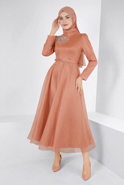 Alvina STONE EMBROIDERED EVENING DRESS 50226