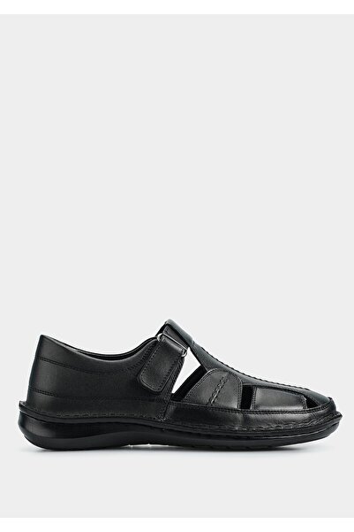 Eclipse Black Leather Men's Shoes