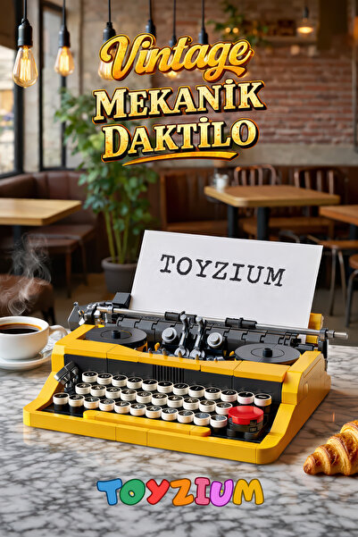 Shem Vintage Mekanik Daktilo Yapı Blok Oyuncak Seti ( 254 Parça) - Dekoratif ...