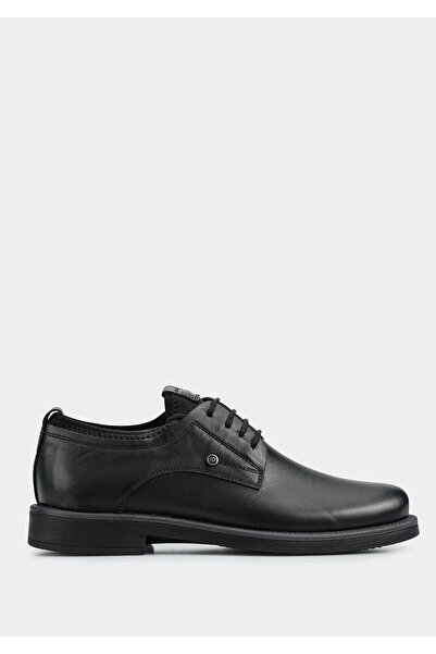 Eclipse Black Leather Men's Shoes