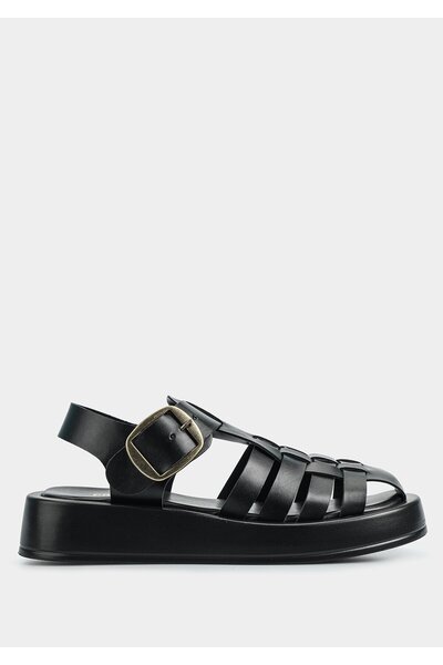 Provoq Черни дамски равни сандали