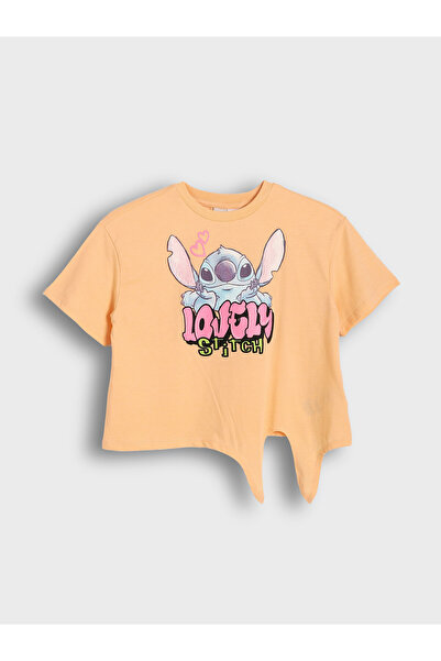 LC Waikiki Tricou de fete cu guler rotund și imprimeu cusut