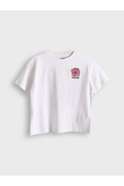 LC Waikiki Tricou de fete cu guler rotund și imprimeu