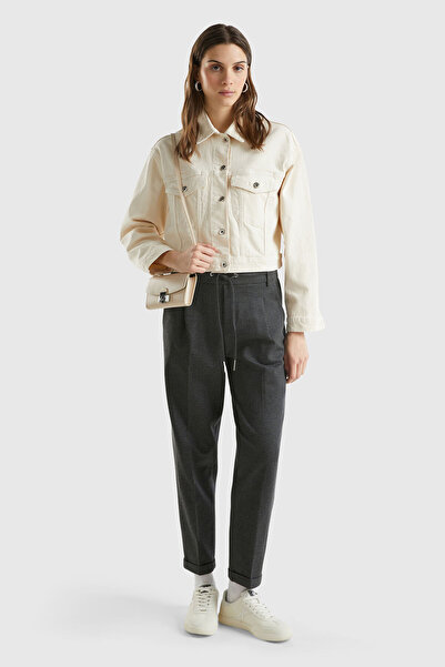 United Colors of Benetton Pantaloni Mix pentru Femei/Fete Bn_ cu talie elasti...