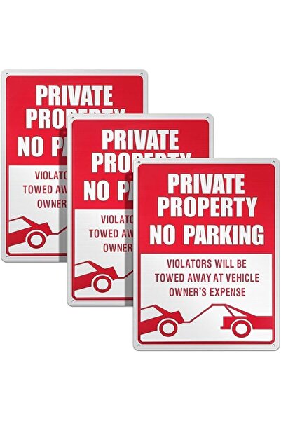 Al Raied ARS® No Parking Sign - Private Property Violators Towed - Aluminum, ...