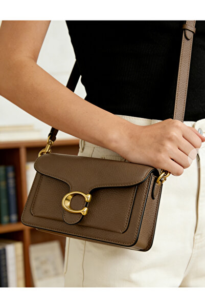 Cobs Vintage gray-brown metal buckle flap bag/shoulder bag/handbag