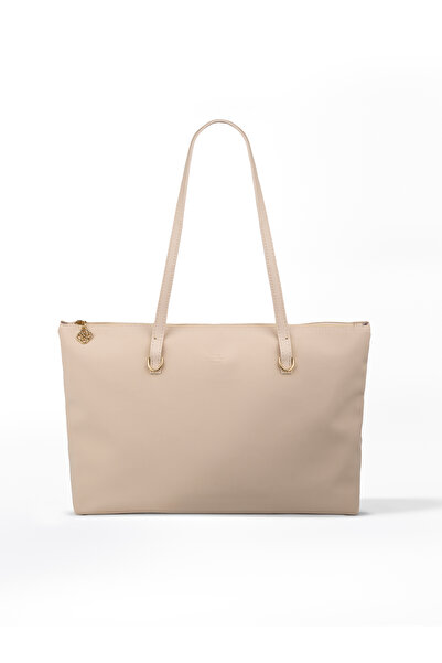 SHAKA Cream Shk272 Zippered, Lined, Shopper Hand, Arm and Shoulder Bag