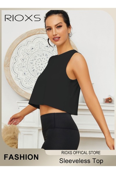 RIOXS Women's Ice Silk Workout Tank Tops, Cooling Loose Fit Yoga Tanks for La...