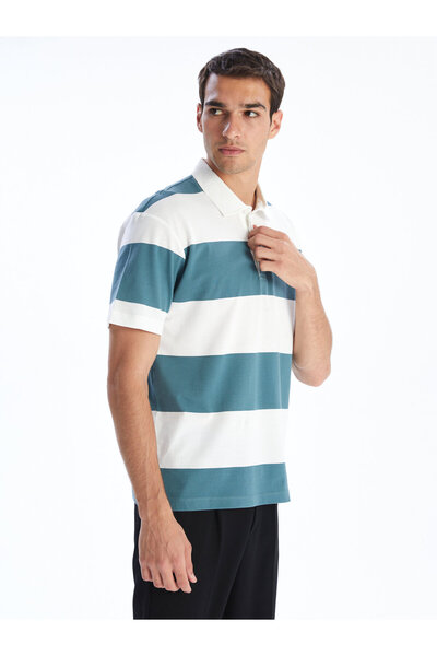 LC Waikiki Tricou bărbătesc polo din pique, cu dungi