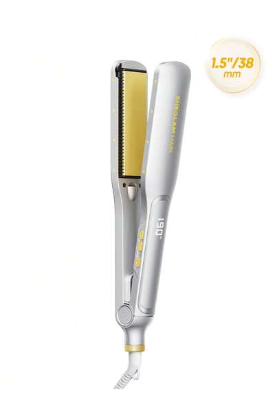 SHEGLAM مكواة شعر أنيقة وعصرية بتصميم عريض وسلس