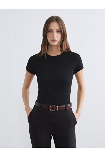 LC Waikiki Tricou de damă cu guler rotund și textură