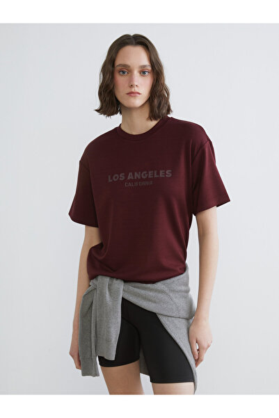 LC Waikiki Tricou de damă cu imprimeu Los Angeles, moale la atingere