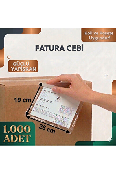 erfa plastik ambalaj 1984'den beri Kargo Fatura Cebi 19x26 Cm 1.000 Adet Karg...