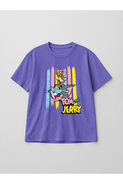 LC Waikiki Tricou de damă cu guler rotund și imprimeu Tom & Jerry