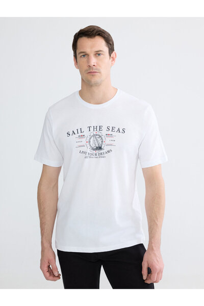 LC Waikiki Crew Neck Printed Jersey Men's T-Shirt