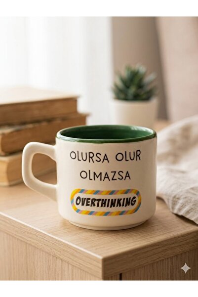 Overthınkıng White Venus Mug -Gift Mug Cup