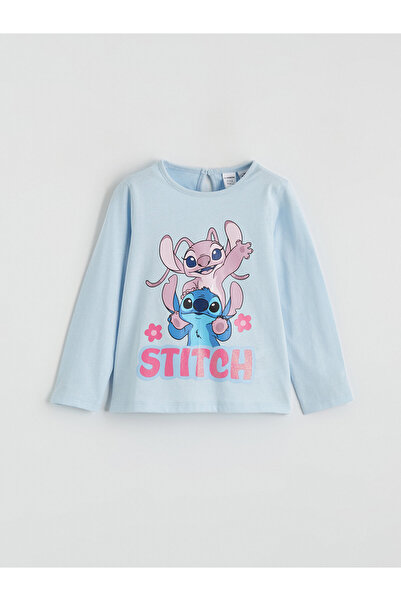 LC Waikiki Crew Neck Stitch Printed Girls' T-Shirt