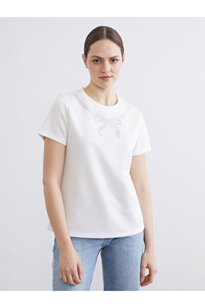 LC Waikiki Tricou de damă cu detaliu fundă cu strasuri