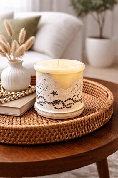 DoraHomeDekor candle beton kütük mum