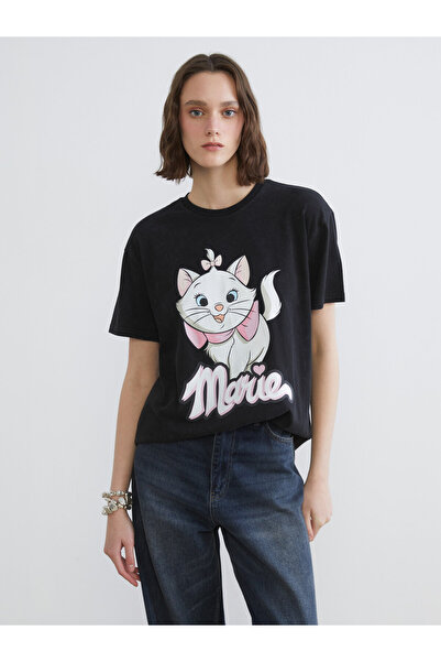 LC Waikiki Tricou de damă cu guler rotund și imprimeu Aristocats