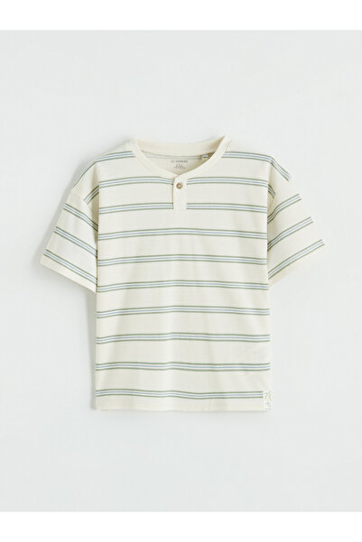 LC Waikiki Tricou de băiat cu guler rotund și dungi