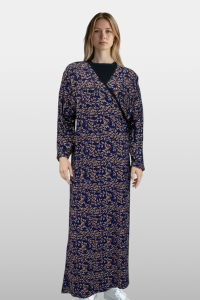 REMSA Rochie de rugăciune din viscoză pentru femei 25247-7 Bleumarin