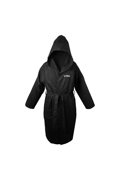 GymBeam Halat de baie cu uscare rapidă, negru, M