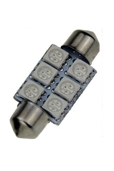 Xenon Bright LED auto roșu Sofit cu 6 SMD 36 mm