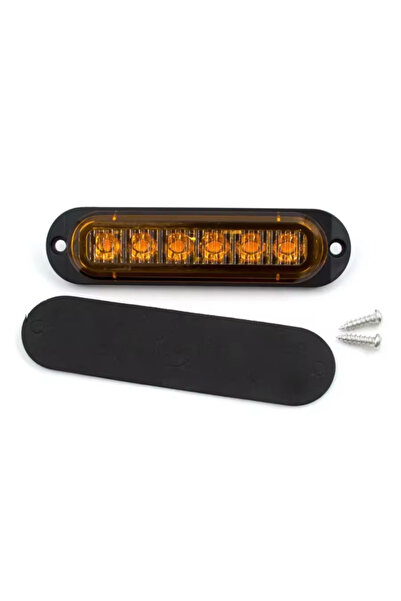 Ruan Set de 2 lămpi laterale cu 6 LED-uri, semnalizare galbenă, 12-24V, poziț...