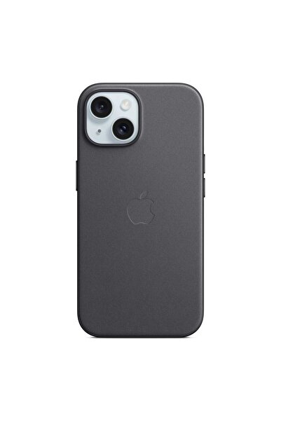 Apple حافظة آيفون 15 فاين ووفن مع تقنية ماج سيف، باللون الأسود