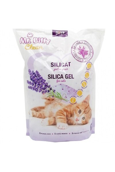 Mr. Biffy Mr.Biffy Άμμος γάτας, Πυριτία, Λεβάντα, 7.6λ