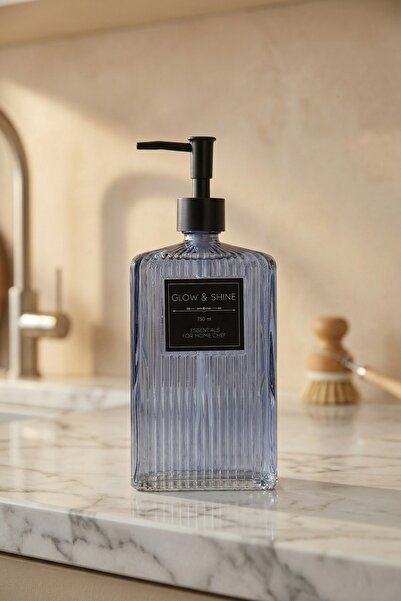 ACAR Raschel Glass Liquid Soap Dispenser Blue - 780 ml