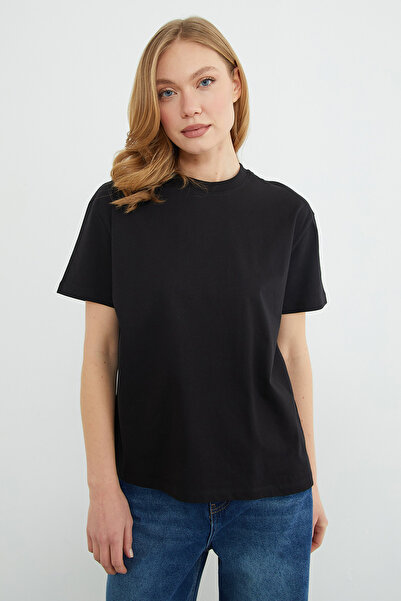 Fulla Moda Μπλουζάκι Basic Crew Neck Oversize