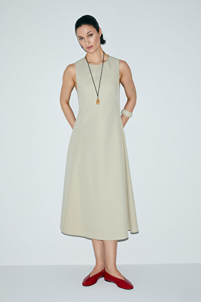 Lufian Γυναικείο Φόρεμα Alına Μπεζ