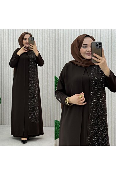 Quen Stone-Embellished Ferace Dress