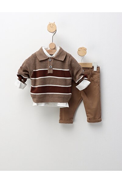 MiniKids Κέβιν κοστούμι πρέμιουμ, καφέ-μπεζ