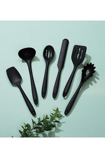 AROW Black 6-Piece Silicone Serving Set Model Code: Tr-6109-Si̇yahblack