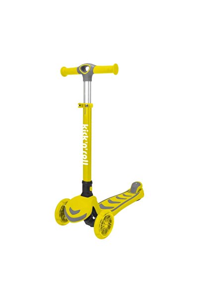 Skid Fusion Twister Kids Foldable Scooter S6 Yellow With LED Lights