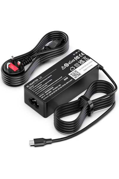 Generic شاحن USB-C بقوة 65 واط و45 واط لأجهزة لينوفو ثينك باد يوجا وإتش بي كر...