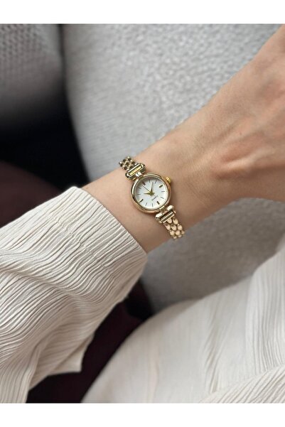 MERW Tyrell Model Gold Color Leather Cord Women Wrist Watch