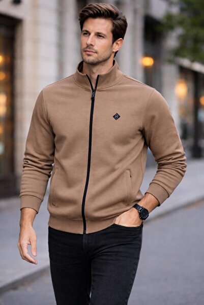 grand coco Ανδρικό μπουφάν Vizyon από χτενισμένο βαμβάκι με 2 κλωστές