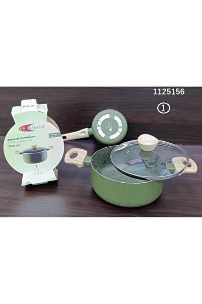 Kawashi Non-Stick Casserole 20cm with Glass Lid | Durable Aluminium Cooking P...